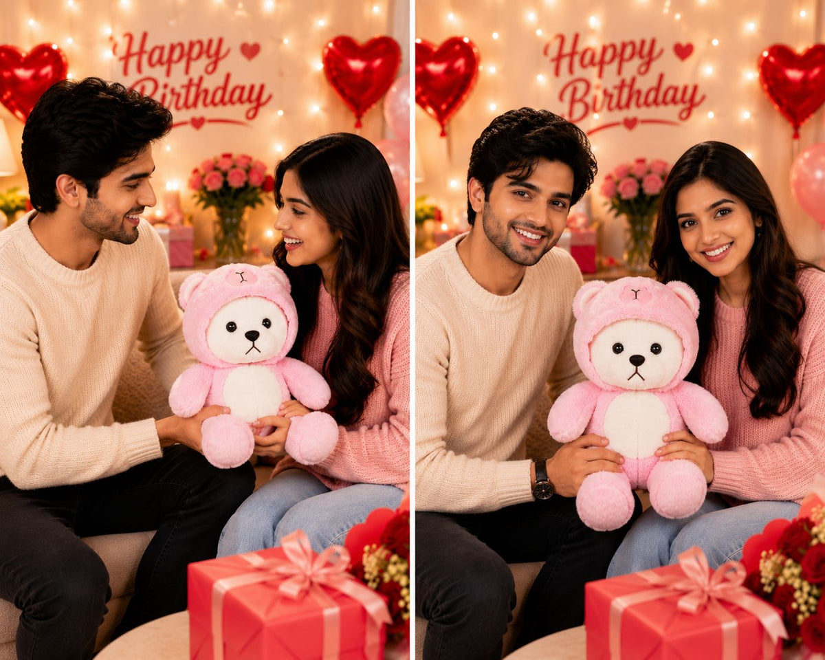 HonneyHearts Pink Bear Hoodie Plush Toy