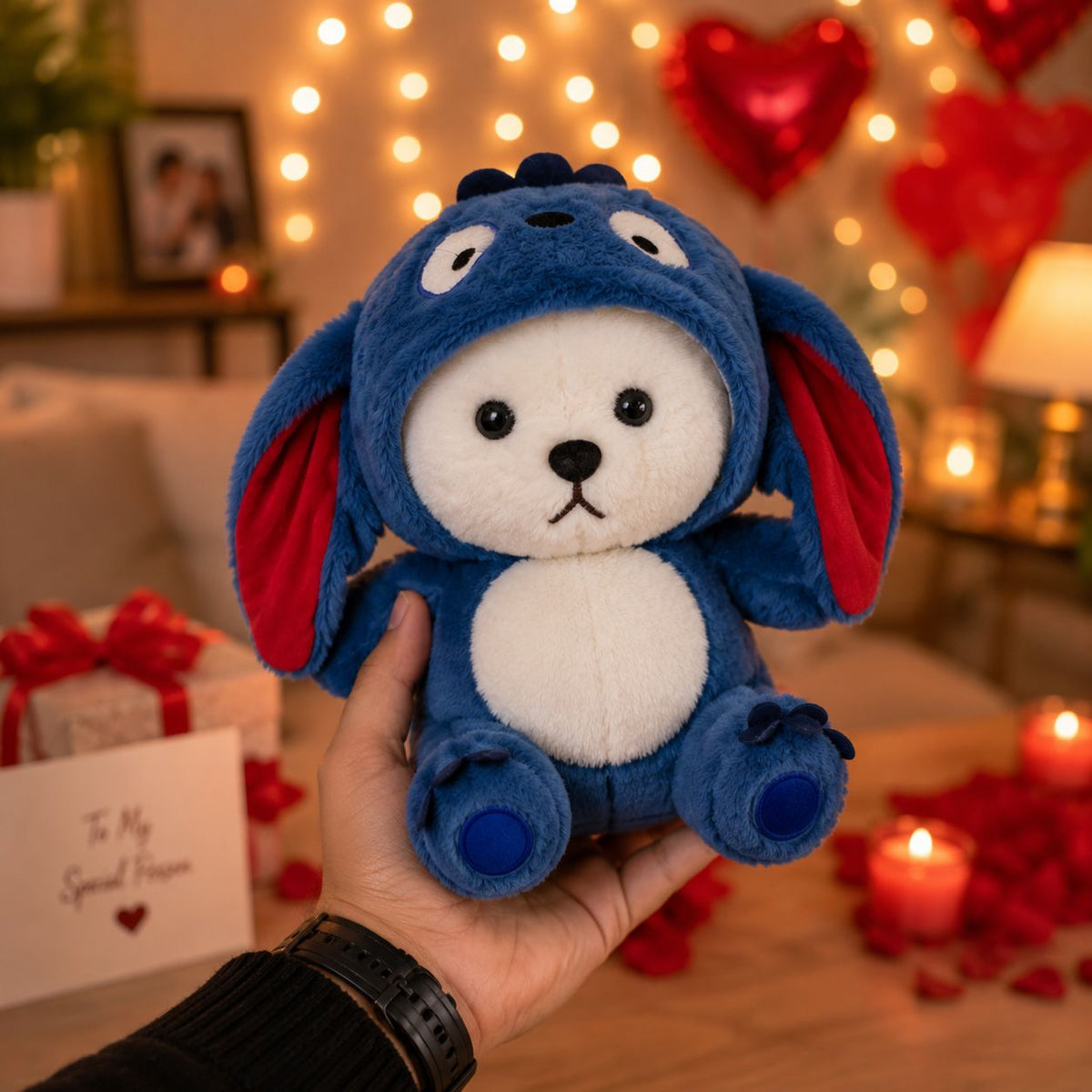 HonneyHearts Blue Puppy Plush Toy