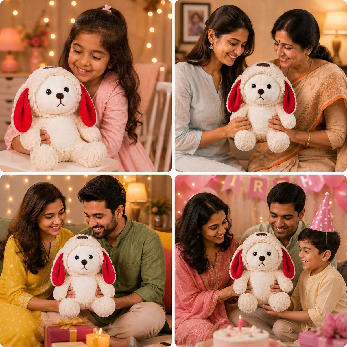 HonneyHearts Cream Puppy Plush Toy