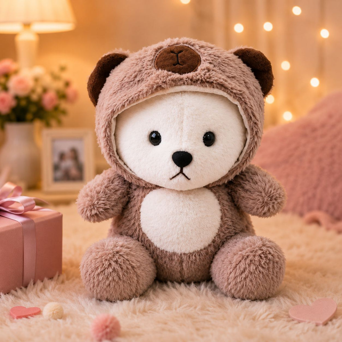 HonneyHearts Brown Bear Hoodie Plush Toy