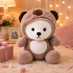 HonneyHearts Brown Bear Hoodie Plush Toy