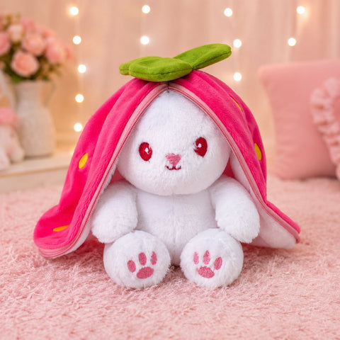 HoneyHearts Strawberry Bunny Plush Toy