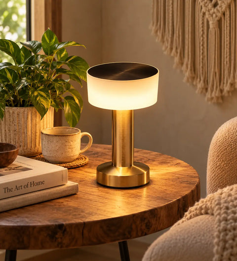 Aurelle Noctis Touch Lamp — Gold Shade 002