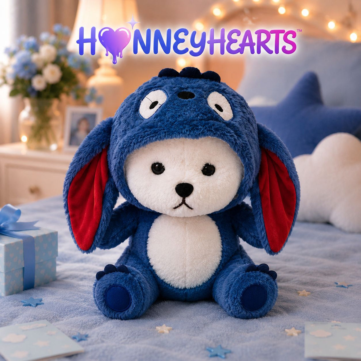 HonneyHearts Blue Puppy Plush Toy