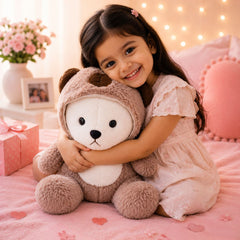 HonneyHearts Brown Bear Hoodie Plush Toy