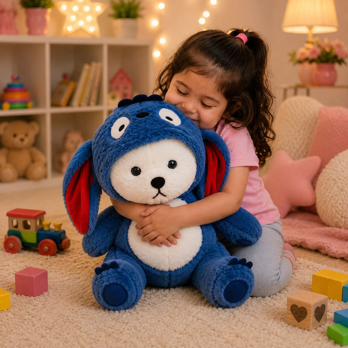 HonneyHearts Blue Puppy Plush Toy