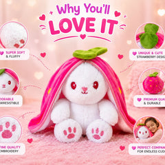 HoneyHearts Strawberry Bunny Plush Toy