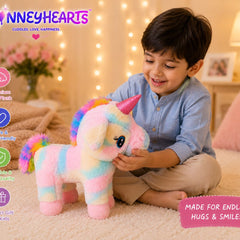 HonneyHearts Rainbow Unicorn Plush Toy
