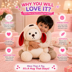 HonneyHearts Cream Puppy Plush Toy