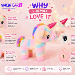 HonneyHearts Rainbow Unicorn Plush Toy
