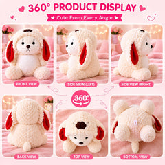HonneyHearts Cream Puppy Plush Toy