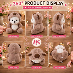 HonneyHearts Brown Bear Hoodie Plush Toy