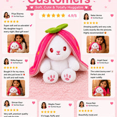 HoneyHearts Strawberry Bunny Plush Toy