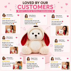 HonneyHearts Cream Puppy Plush Toy
