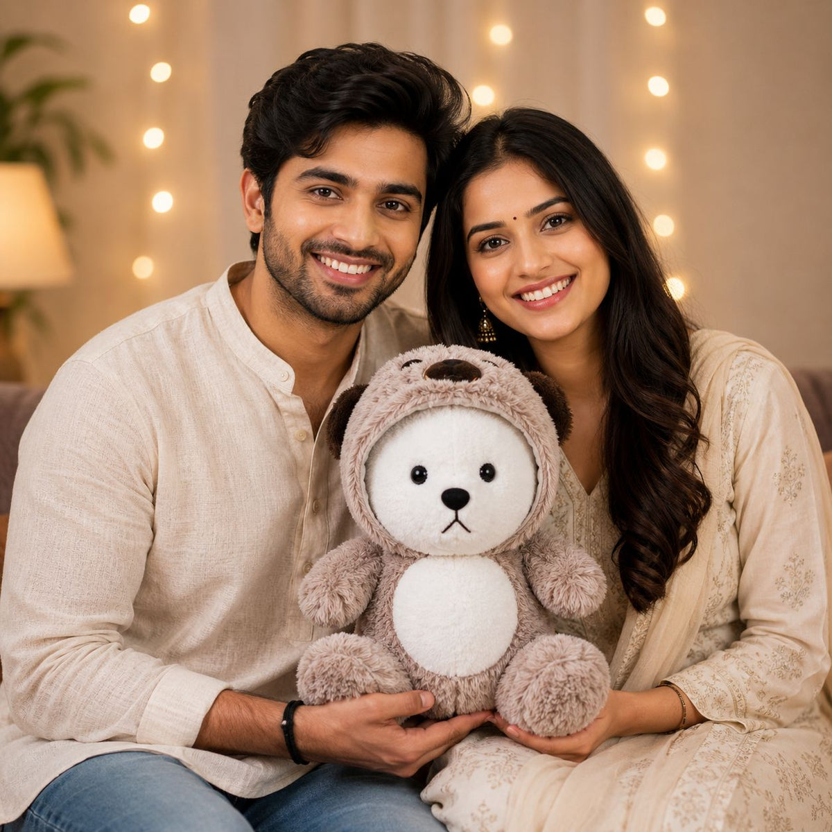 HonneyHearts Brown Bear Hoodie Plush Toy