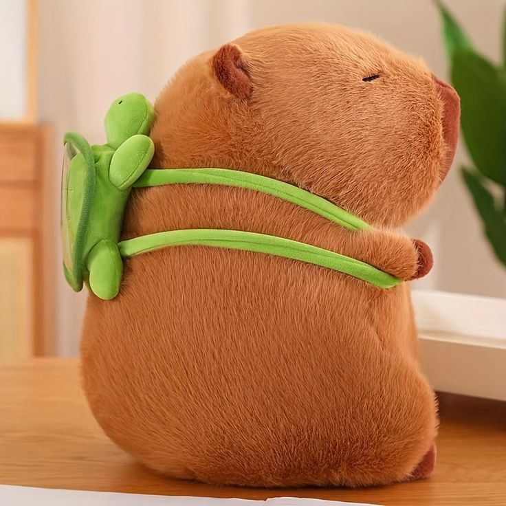 Capybara Plush With Turtle Bag Plushies Squishy Pillow Toy