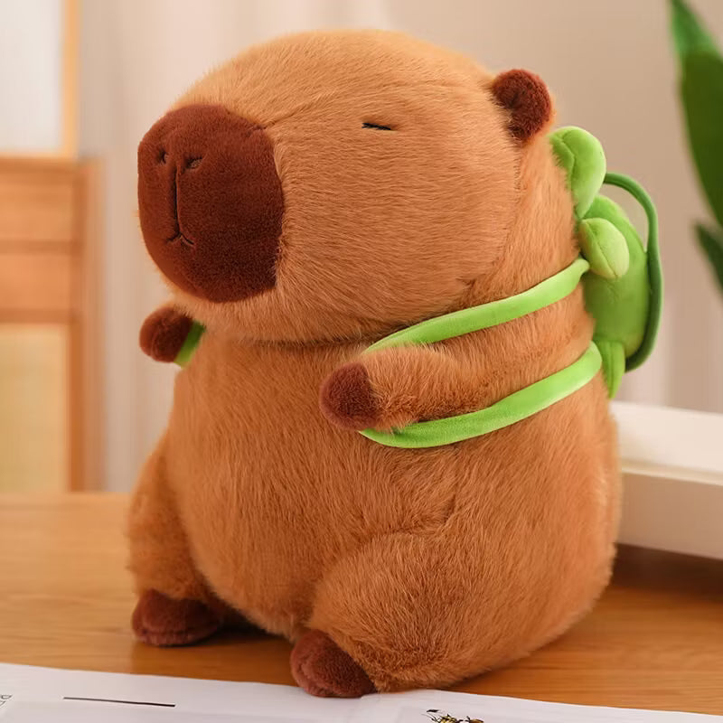 Capybara Plush With Turtle Bag Plushies Squishy Pillow Toy
