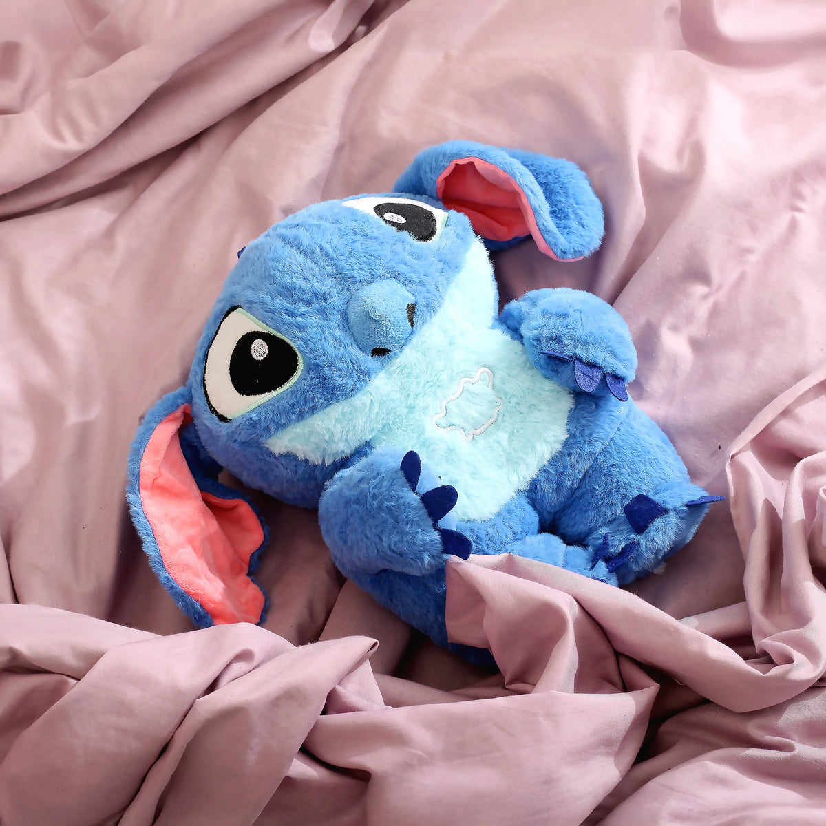 HonneyHearts Blue Stitch Plush Toy with Soft Glow Light