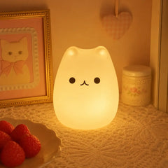 Kawaii Cat Silicone Night Lamp